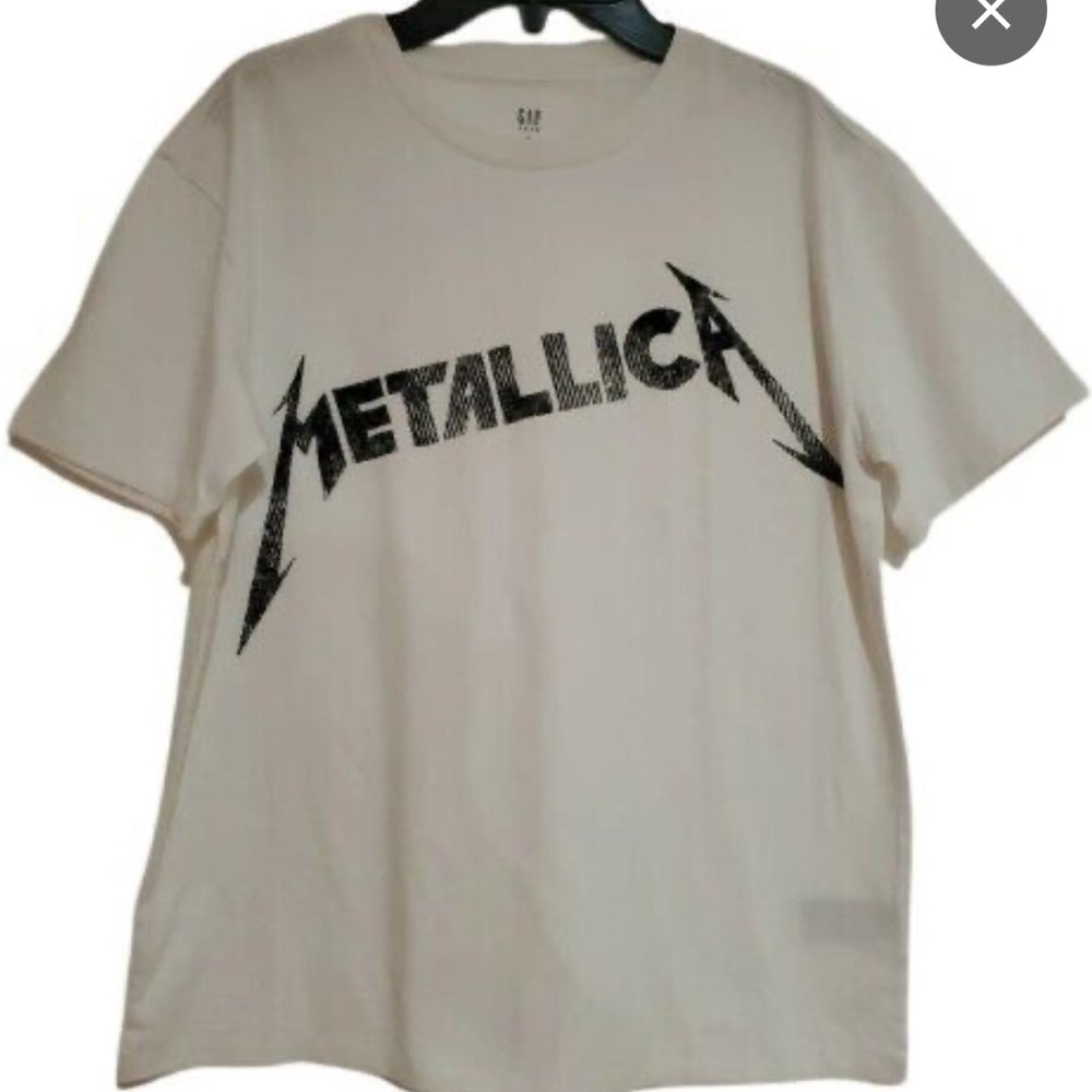 H&M White Short Sleeve Tee with Bold Logo